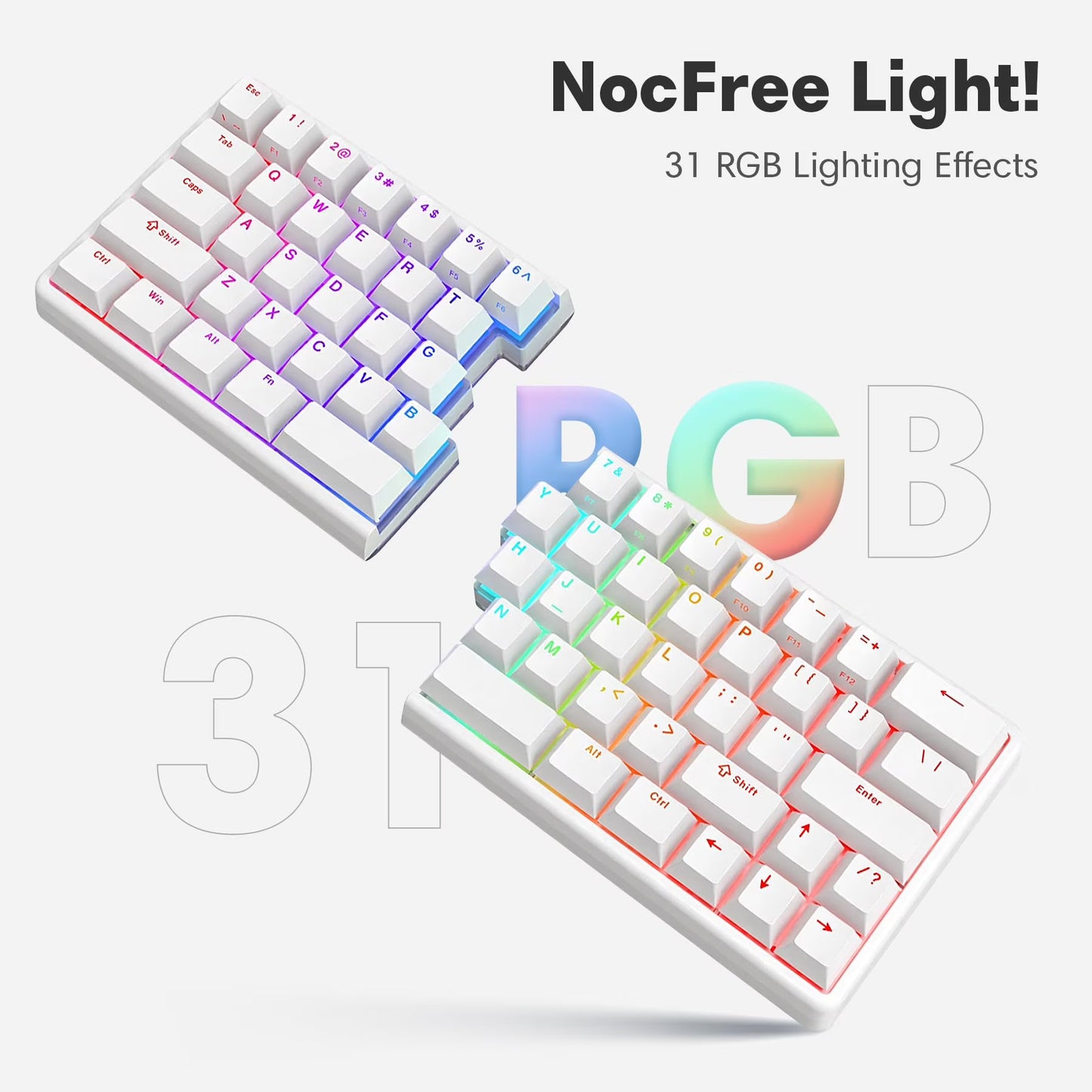 Wireless Ergonomic Split Mechanical Keyboard