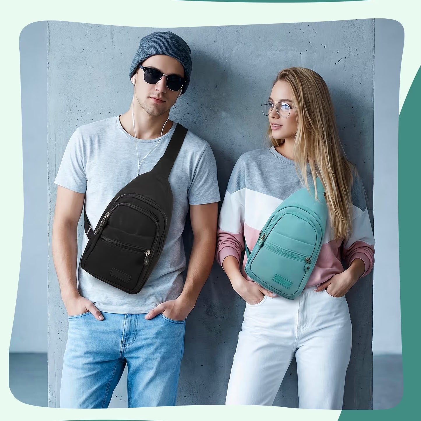 Bocaoying Crossbody Sling Bag 2 Pack