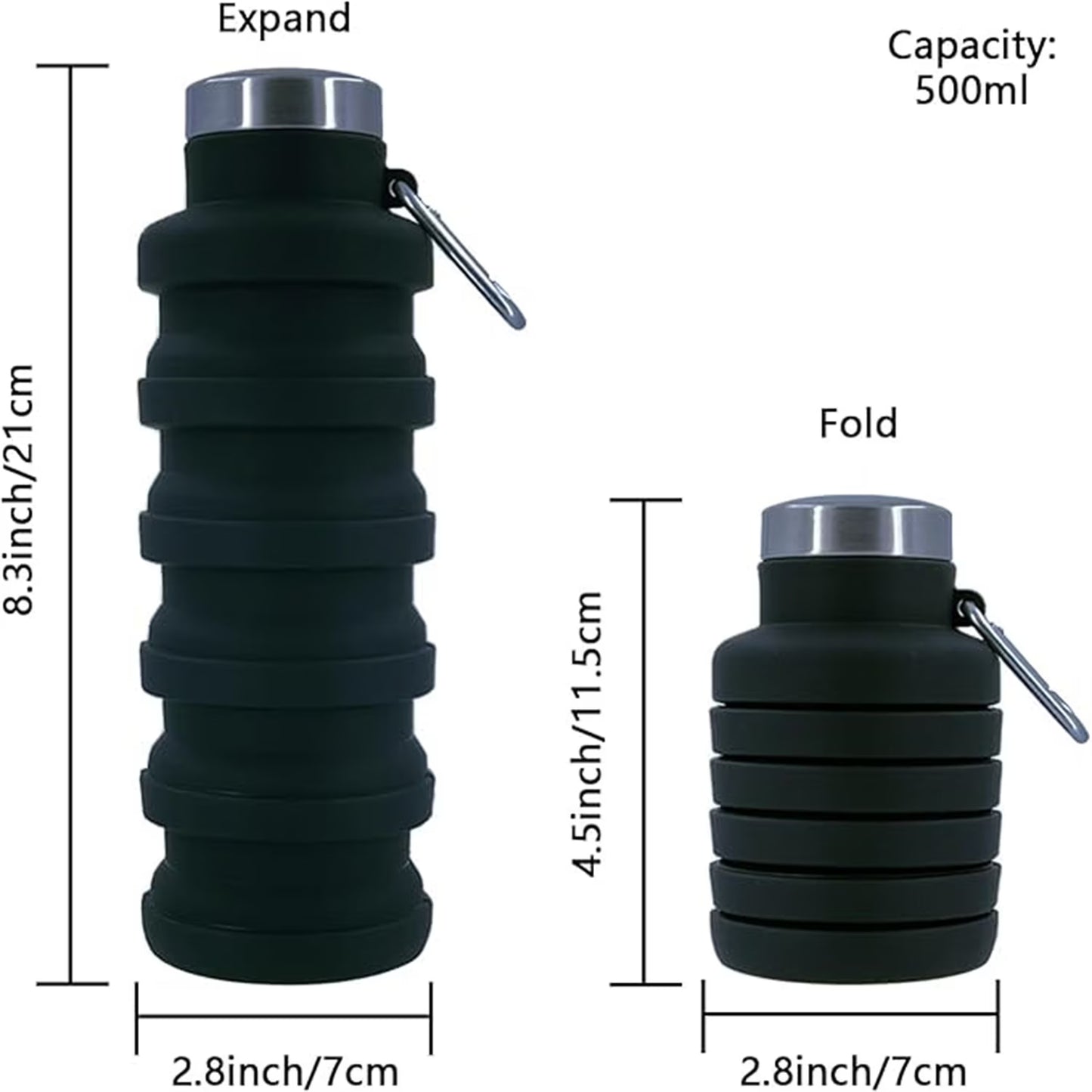 Collapsible Water Bottle 17oz