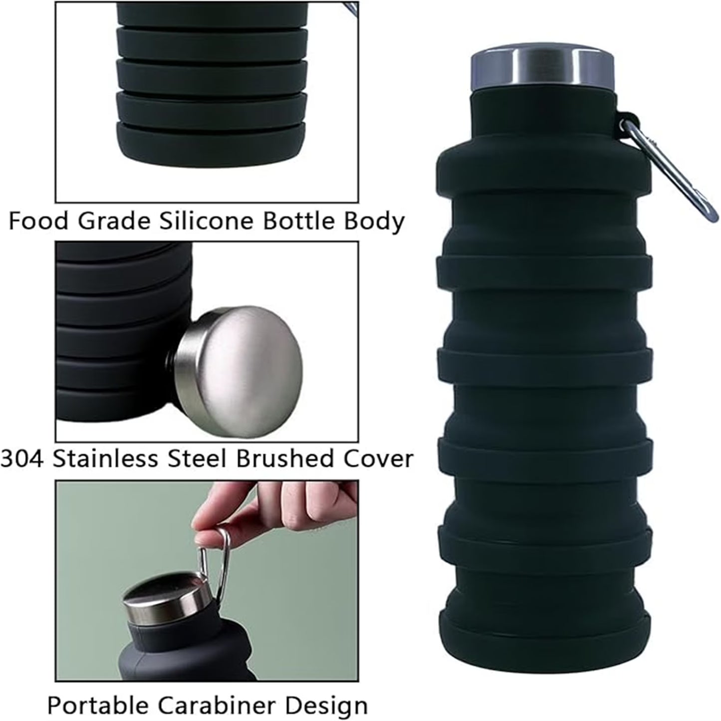 Collapsible Water Bottle 17oz
