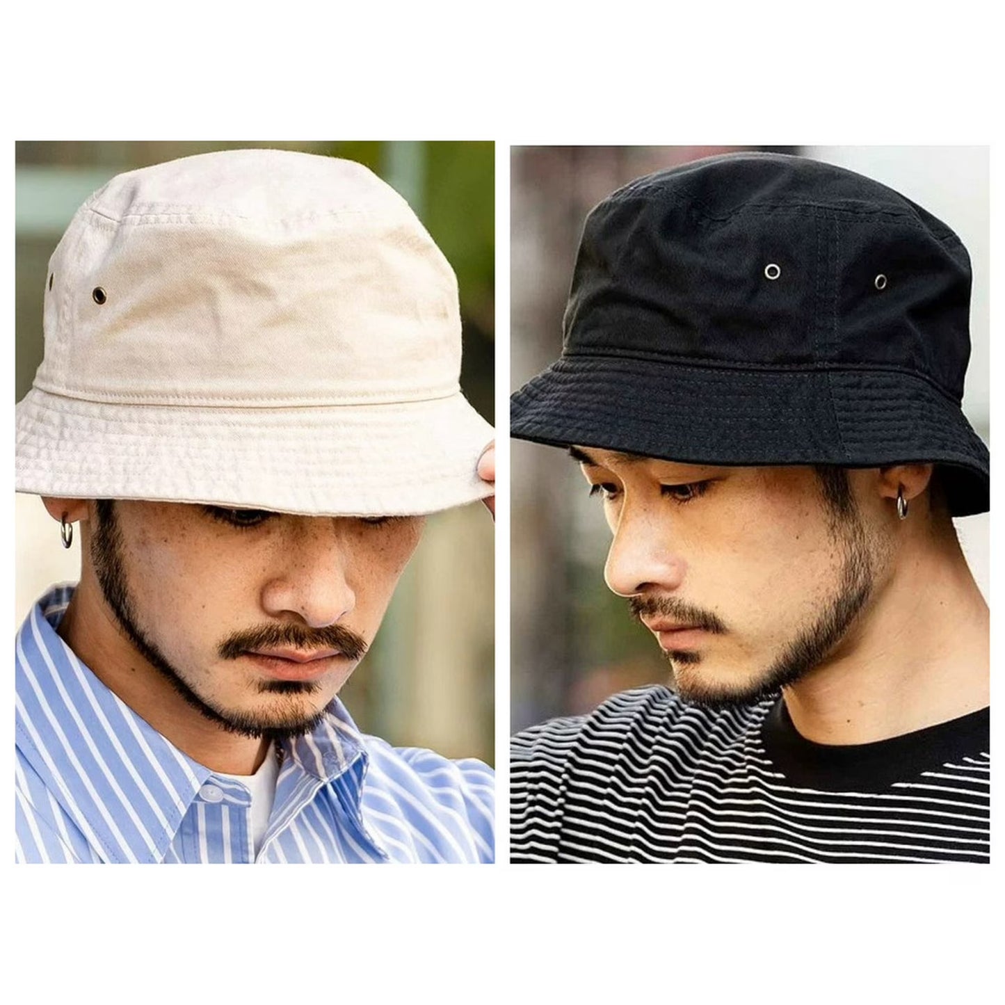 2 Pack Cotton Foldable Bucket Hat