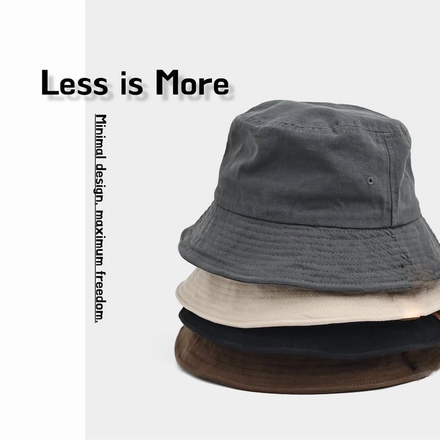 2 Pack Cotton Foldable Bucket Hat