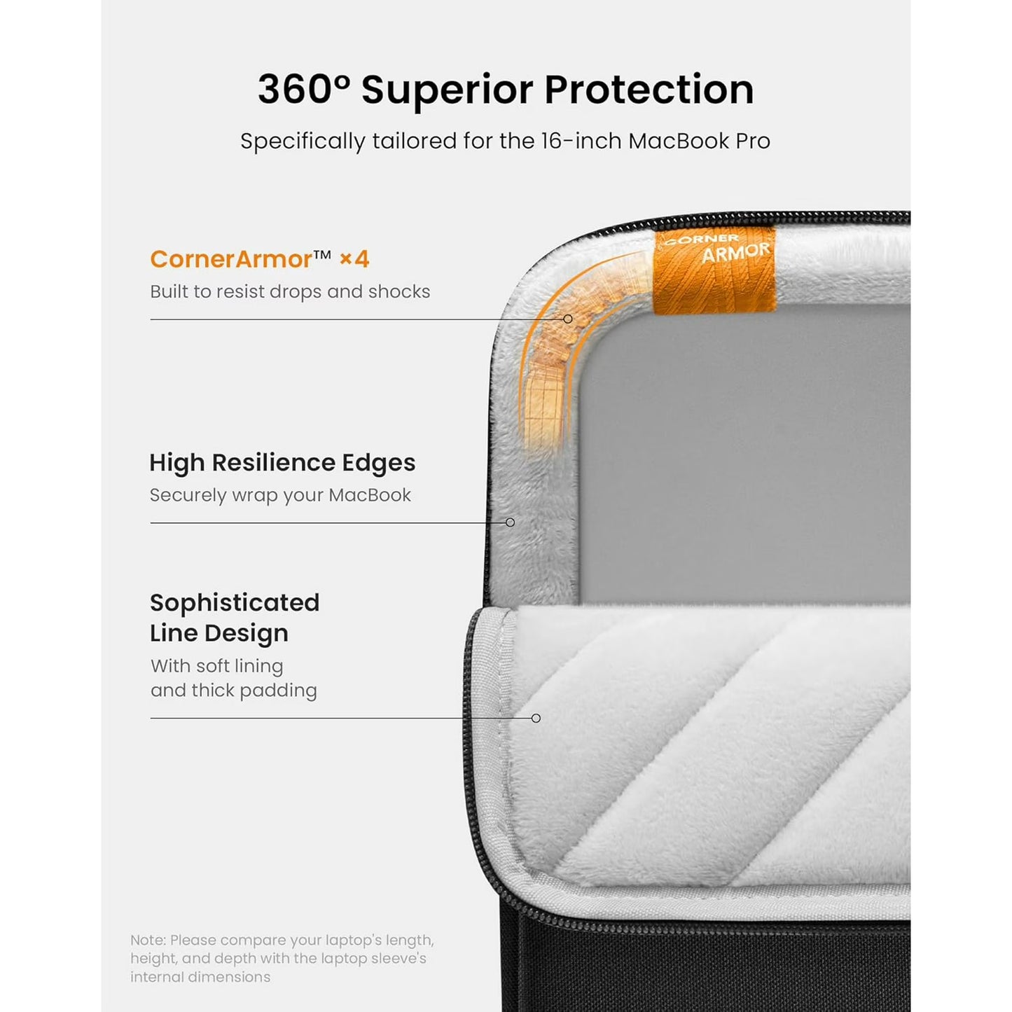 tomtoc 360° Protective Laptop Sleeve