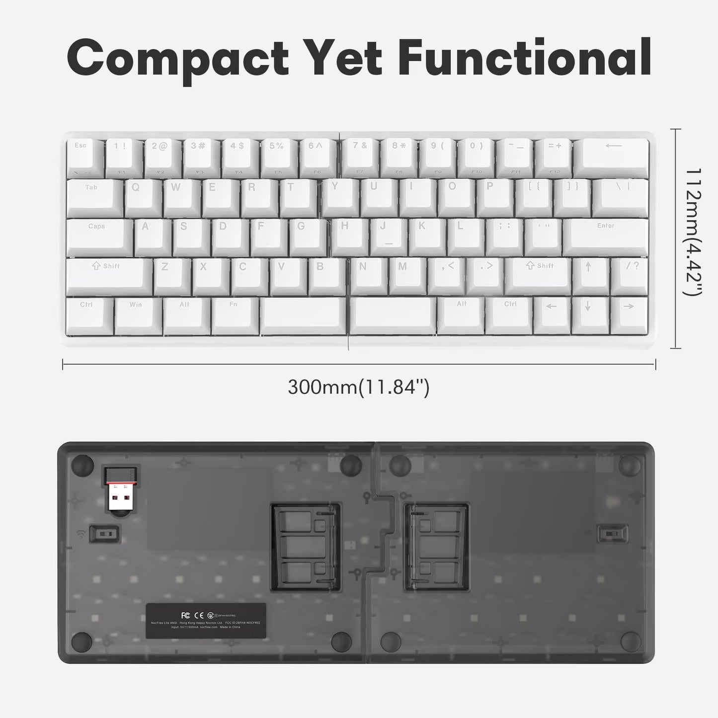 Wireless Ergonomic Split Mechanical Keyboard