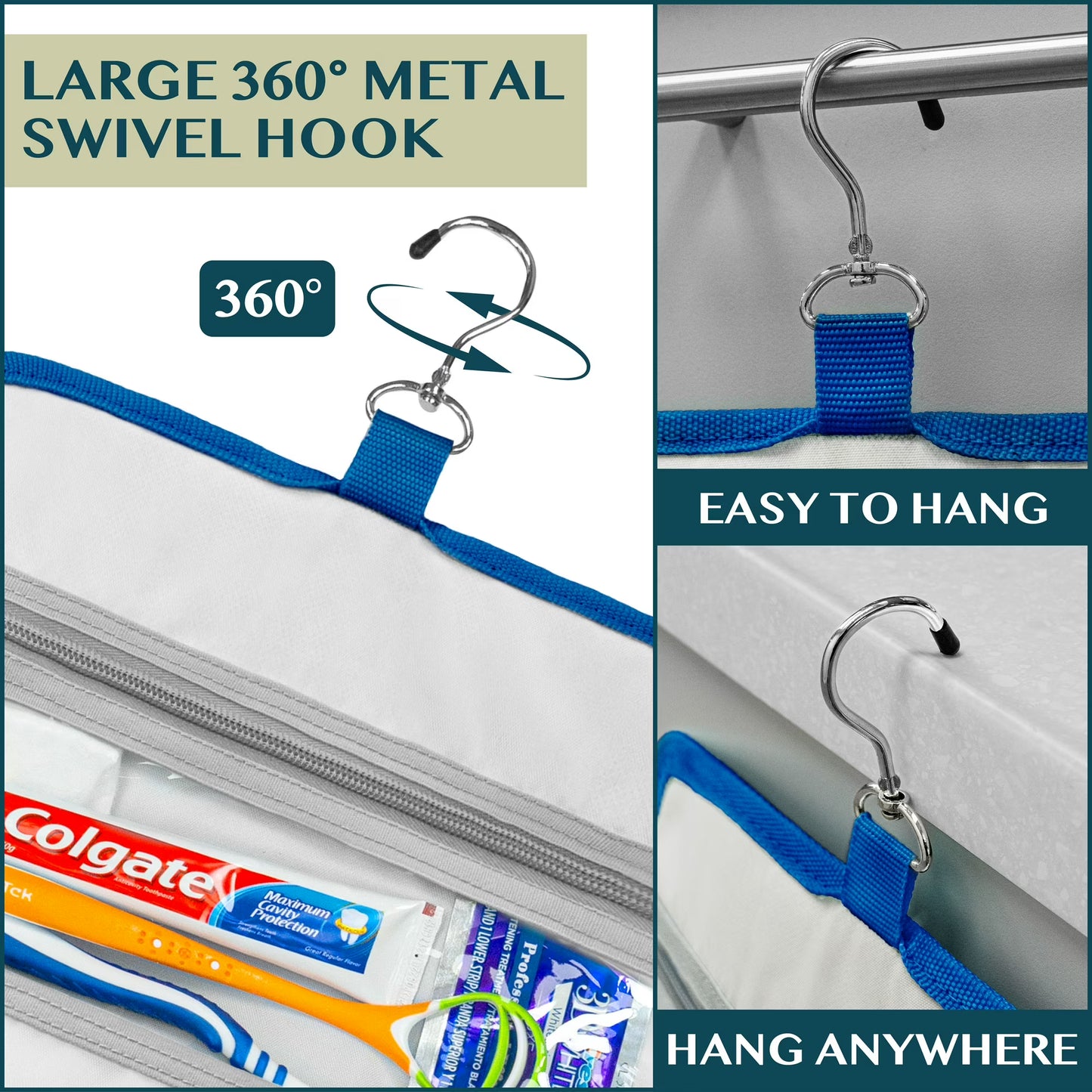 PAVILIA Travel Hanging Toiletry Bag