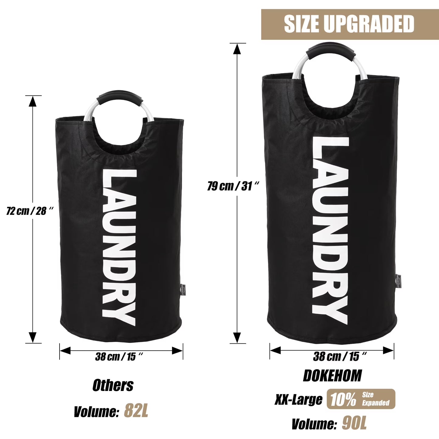 DOKEHOM 90L Collapsible Laundry Basket