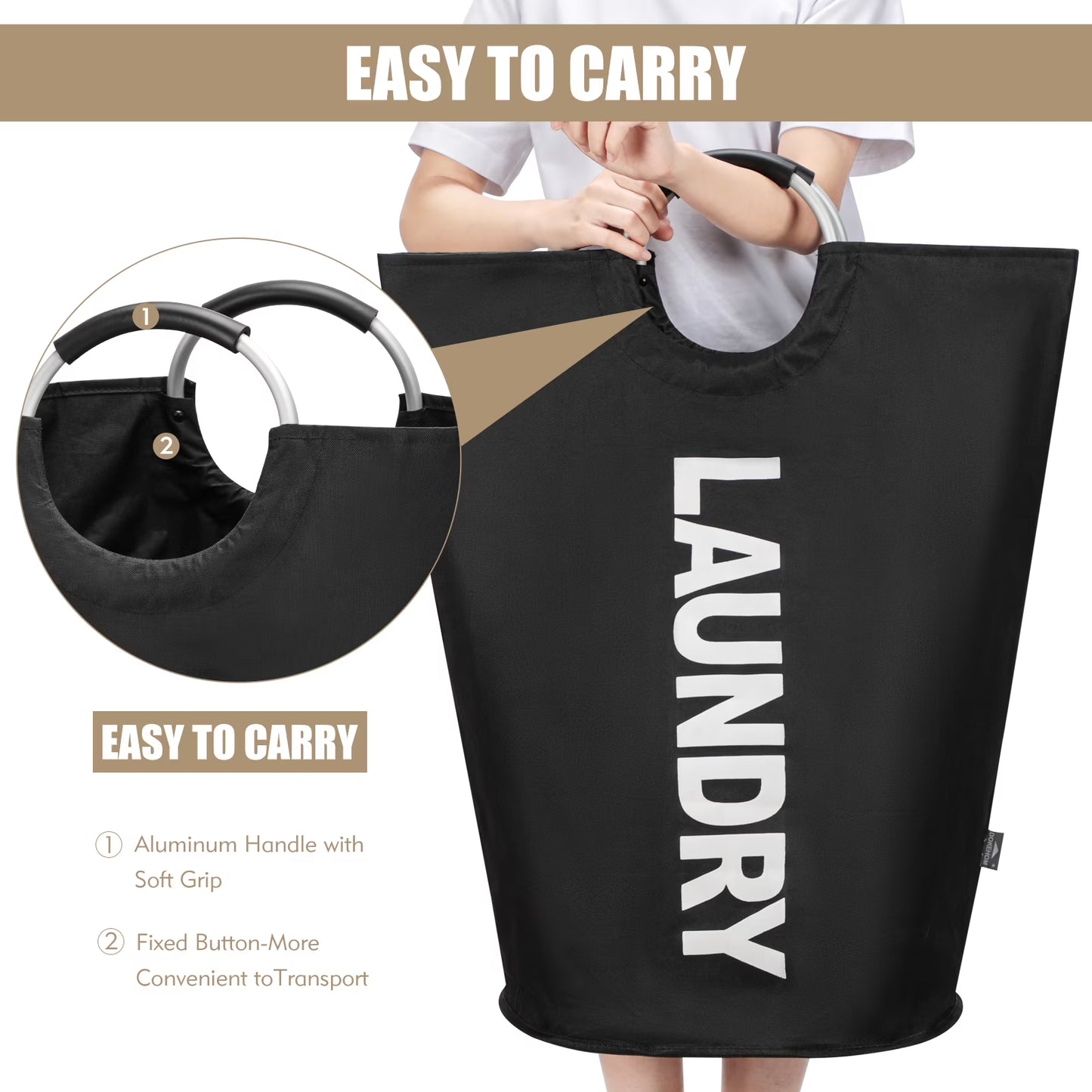 DOKEHOM 90L Collapsible Laundry Basket